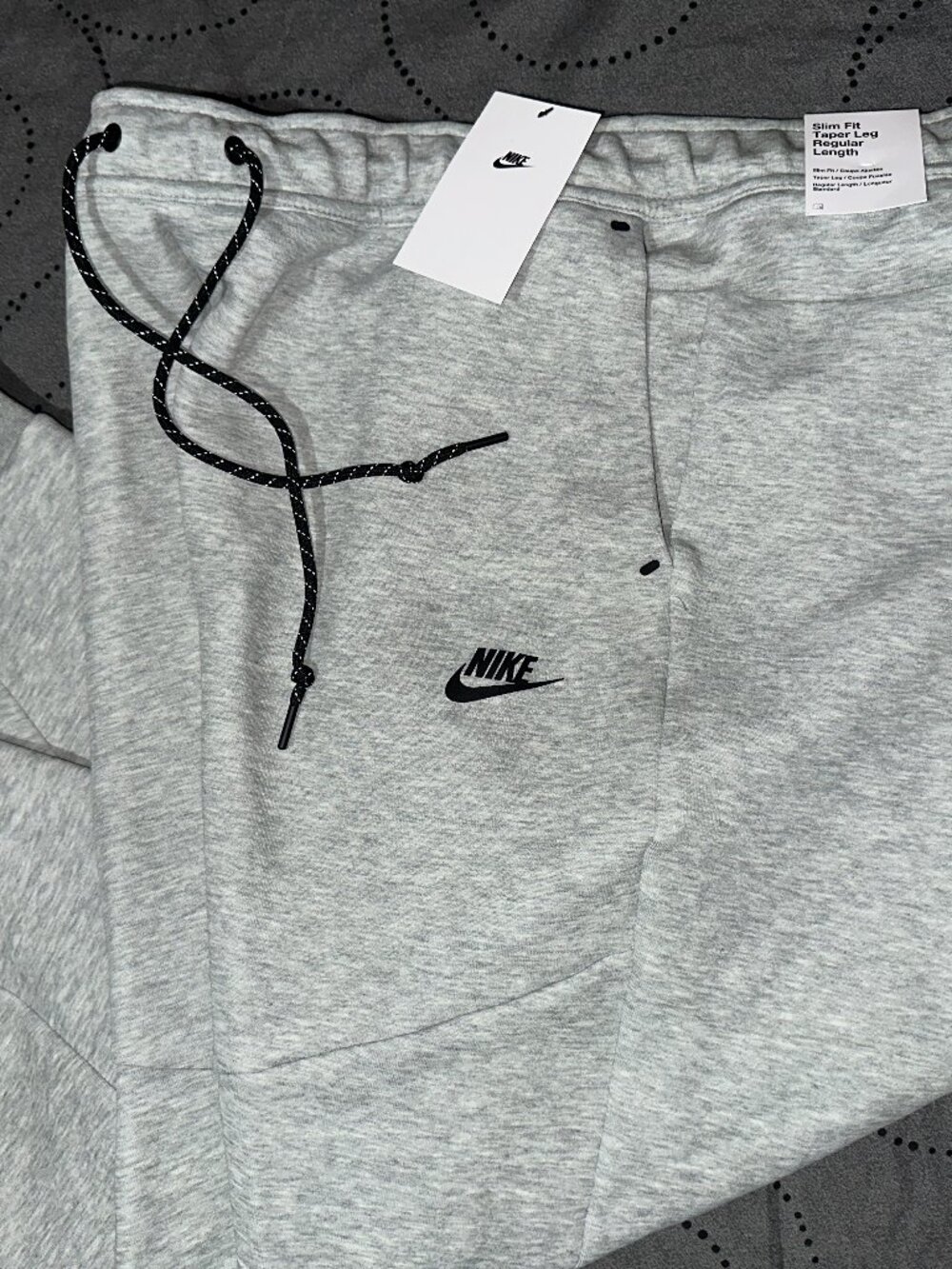 NIKE TECH FLEECE TAPER REGULAR LENGTH SLIM FIT GRAY JOGGERS SIZE 2XL MEN $115